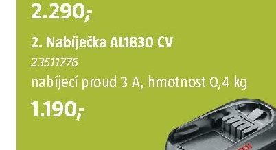 2. Nabíječka AL1830 CV