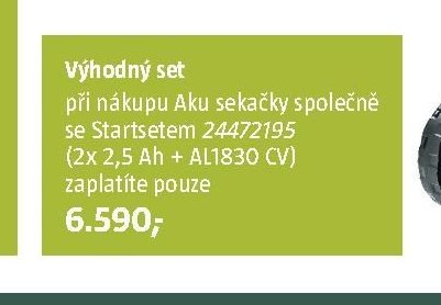 Výhodný set při nákupu Aku sekačky společně se Startsetem 24472195