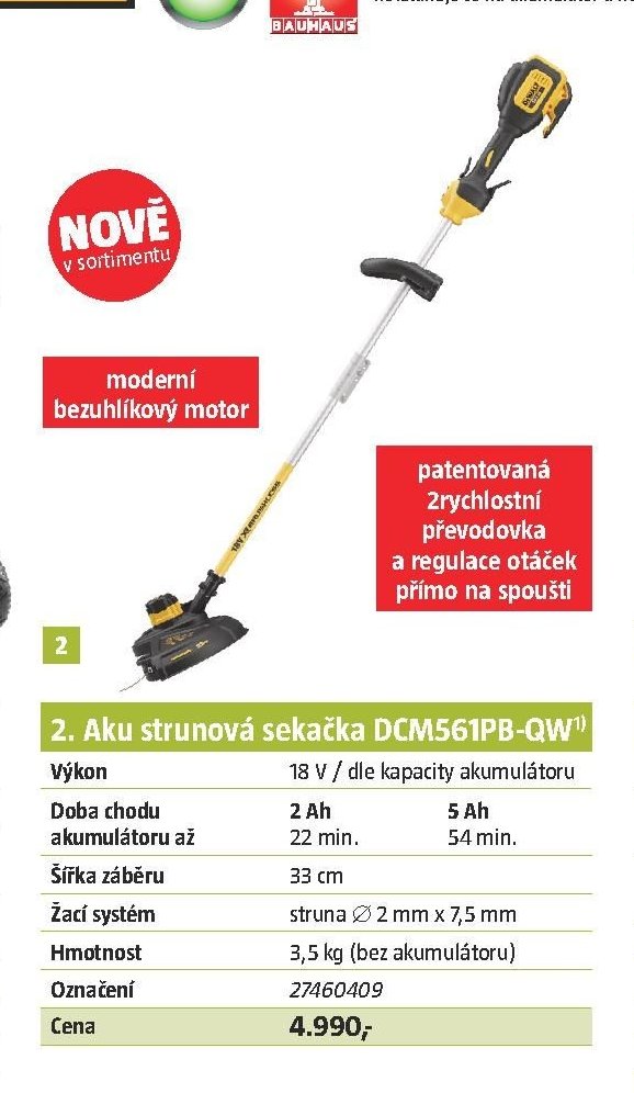 Aku strunová sekačka DCM561PB-QW
