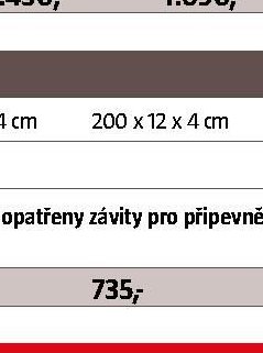 Sloupek 240 x 12 x 4 cm