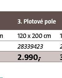 Plotové pole 120 x 200 cm