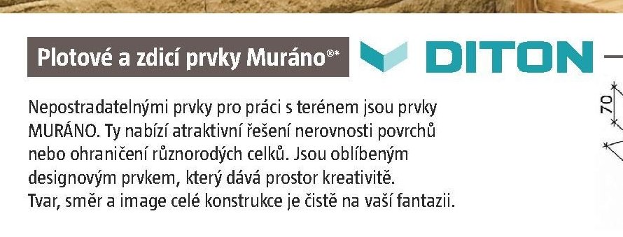 Plotové a zdicí prvky Muráno