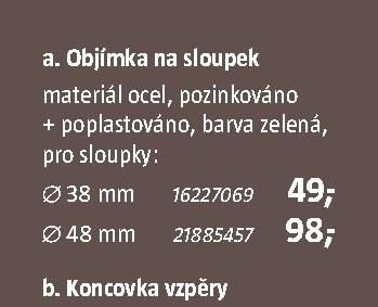 a. Objímka na sloupek