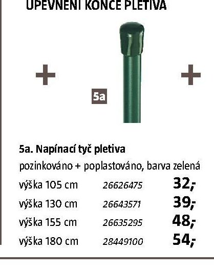 5a. Napínací tyč pletiva