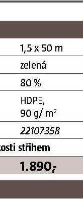 EXTRANET – plotová clona tkaná, 1,5 x 50 m, zelená