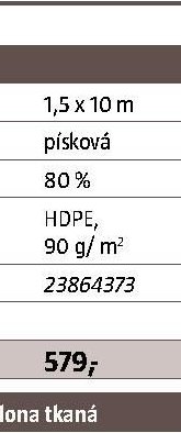 EXTRANET – plotová clona tkaná, 1,5 x 10 m, písková