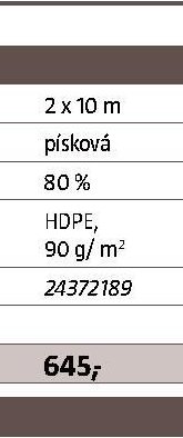 EXTRANET – plotová clona tkaná, 2 x 10 m, písková