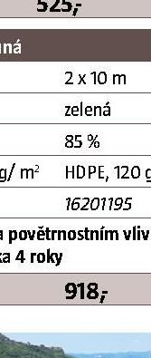TEXANET – plotová dona tkaná, 2 x 10 m, zelená