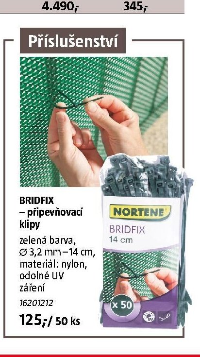 NORTENE BRIDFIX – připevňovací klipy