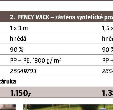 FENCY WICK – zástěna syntetické proutí 1x3m hnědá
