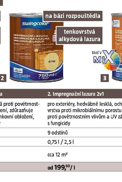 Impregnační lazura 2v1