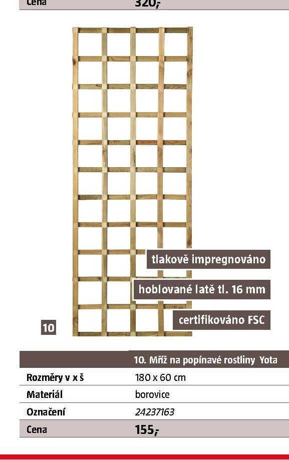 10. Mříž na popínavé rostliny Yota