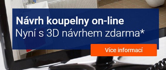 Návrh koupelny on-line Nyní s 3D návrhem zdarma