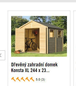 Dřevěný zahradní domek Konsta XL 244 x 23...