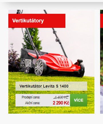 Vertikutátor Levita S 1400
