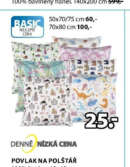 Povlak na polštář 100% bavlna 40x40 cm