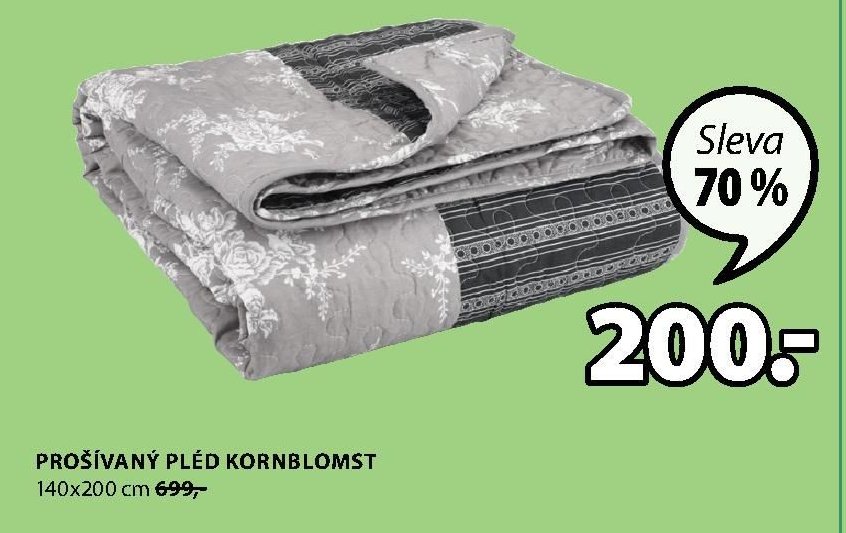 PROŠÍVANÝ PLÉD KORNBLOMST
