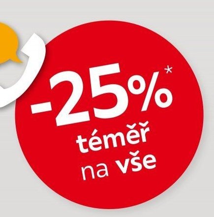 Sleva -25 % na téměř vše