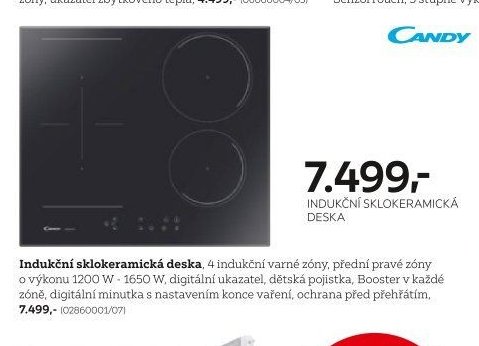 Indukční sklokeramická deska