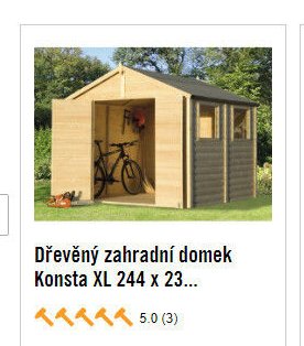 Dřevěný zahradní domek Konsta XL 244 x 23...