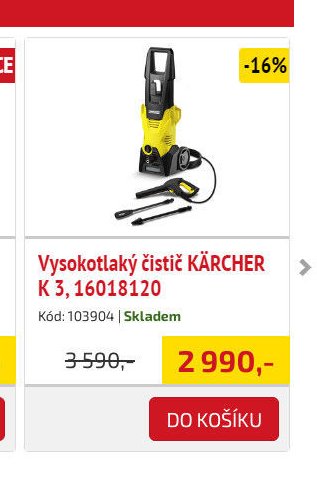 Vysokotlaký čistič KÄRCHER K 3, 16018120