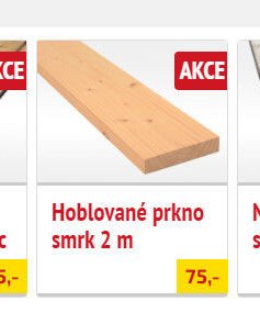 Hoblované prkno smrk 2 m