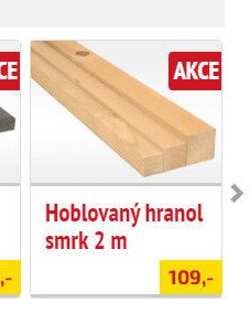 Hoblovaný hranol smrk 2 m