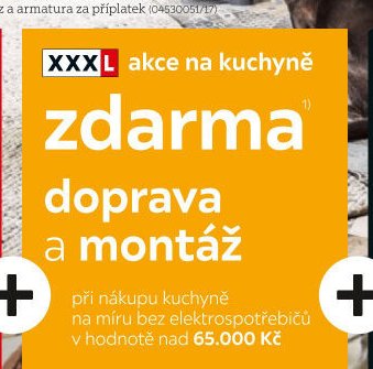Akce na kuchyně zdarma doprava a montáž při nákupu kuchyně na míru bez elektrospotřebičů v hodnotě nad 65.000 Kč