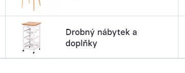 Drobný nábytek a doplňky