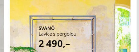 SVANÖ Lavice s pergolou