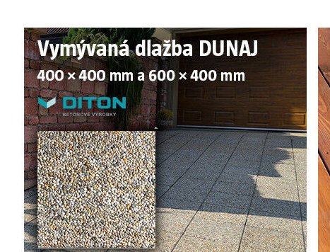 Vymývaná dlažba DUNAJ