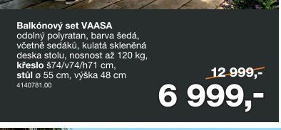 Balkónový set VAASA