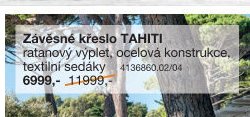 Závěsné křeslo TAHITI