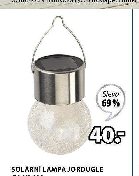 SOLÁRNÍ LAMPA JORDUGLE