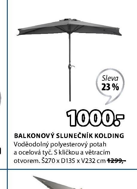 Balkonový slunečník KOLDING