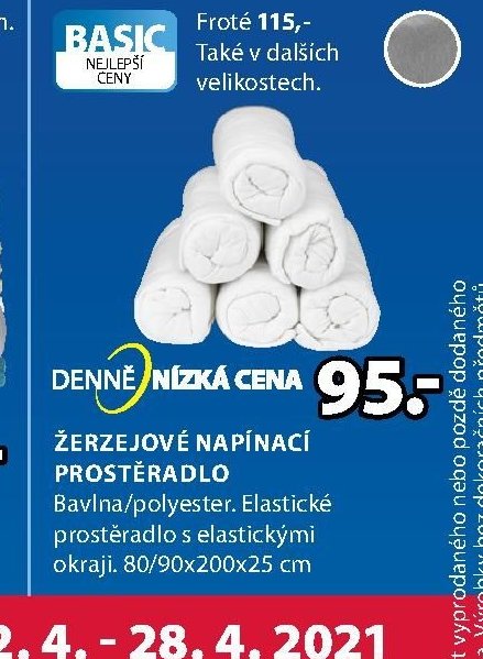 ŽERZEJOVÉ NAPÍNACÍ PROSTĚRADLO