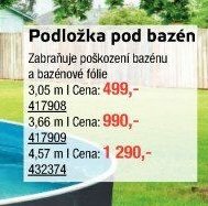 Podložka pod bazén
