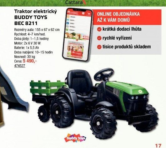 Traktor elektrický BUDDY TOYS BEC 8211