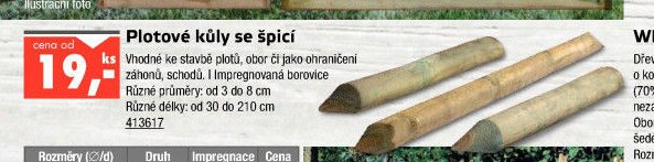 Plotové kůly se špicí