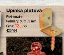 Upínka plotová
