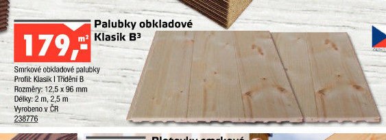 Palubky obkladové Klasik B