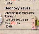 Bednový závěs