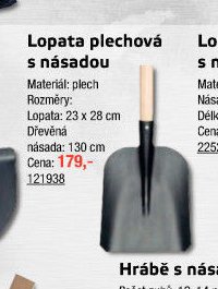 Lopata plechová s násadou