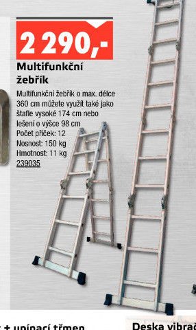 Multifunkční žebřík
