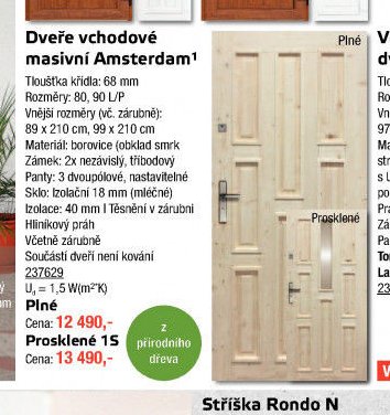 Dveře vchodové masivní Amsterdam