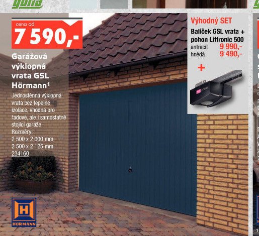 Garážová výklopná vrata GSL Hörmann