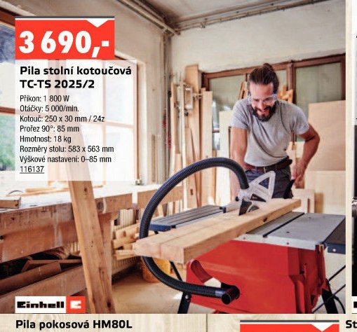 Pila stolní kotoučová TC-TS 2025/2