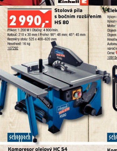 Stolová pila s bočním rozšířením HS 80