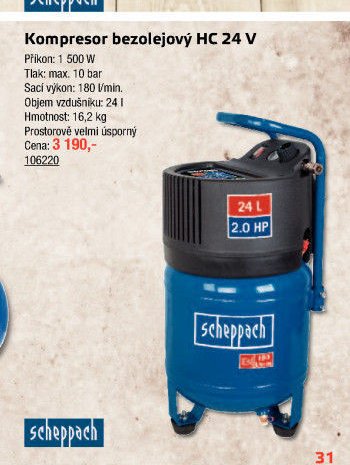 Kompresor bezolejový HC 24 V