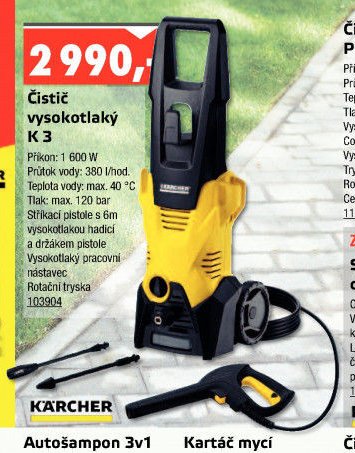 Čistič vysokotlaký K 3